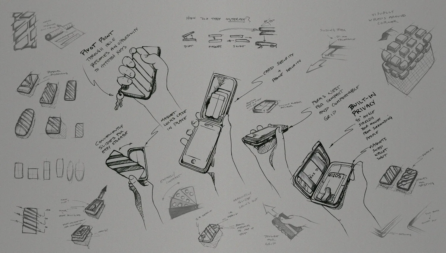 Detail study — coin and card access ergonomics