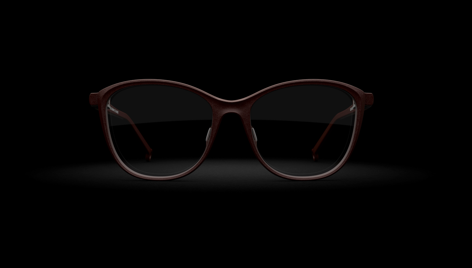 Oval frame — Burgundy, front view