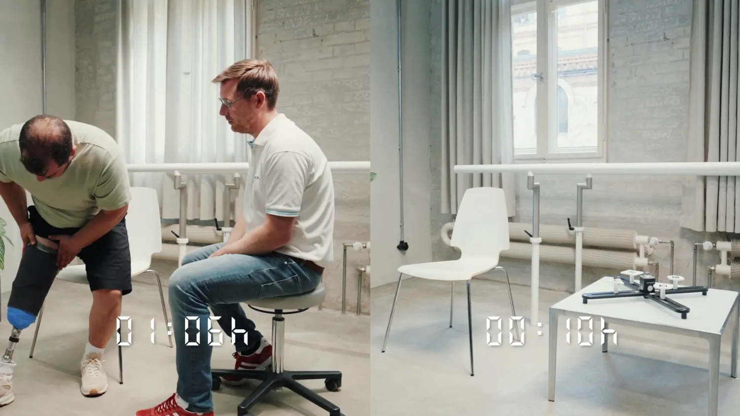 Workflow comparison — Traditional Process 01:06h vs TransferScan 00:10h