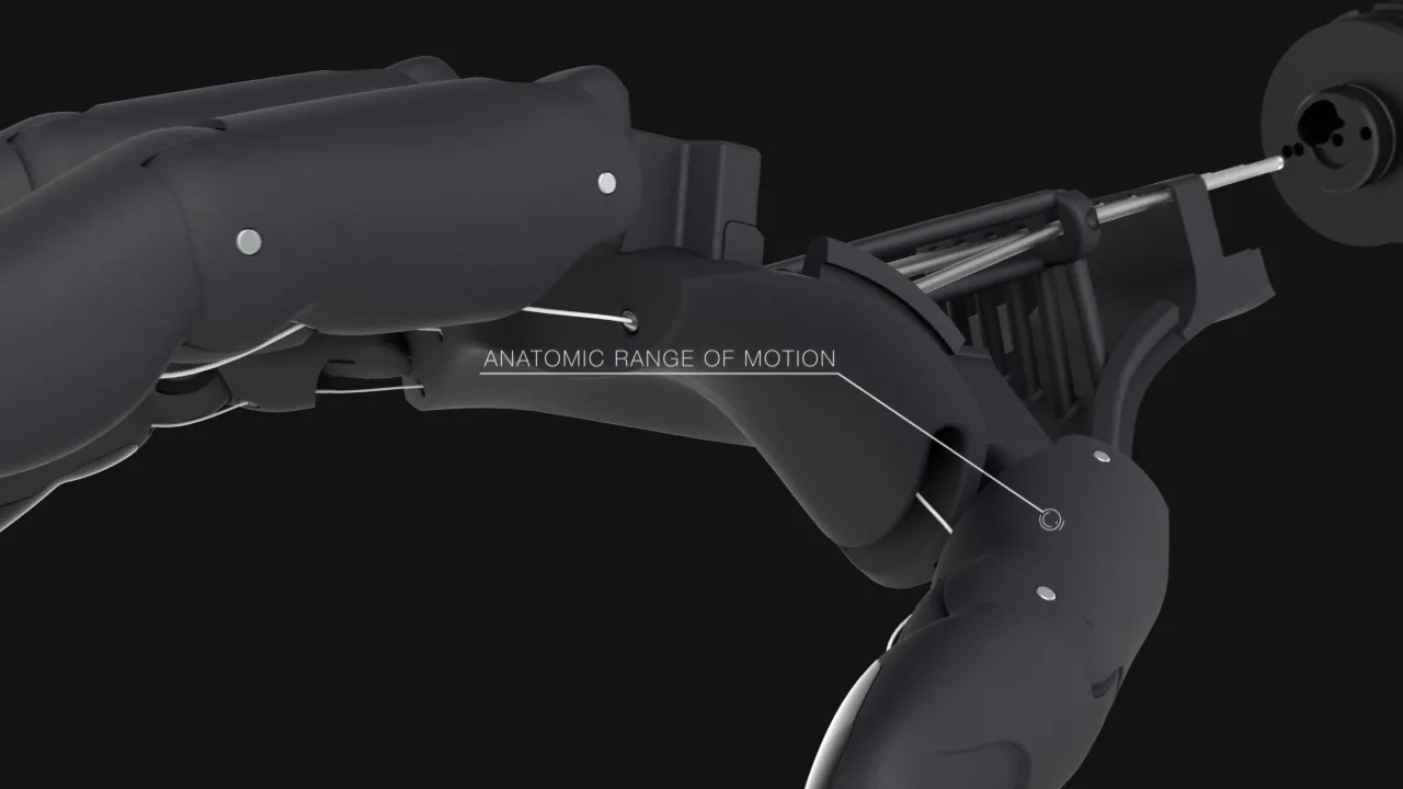 INOPRO hand — anatomic range of motion