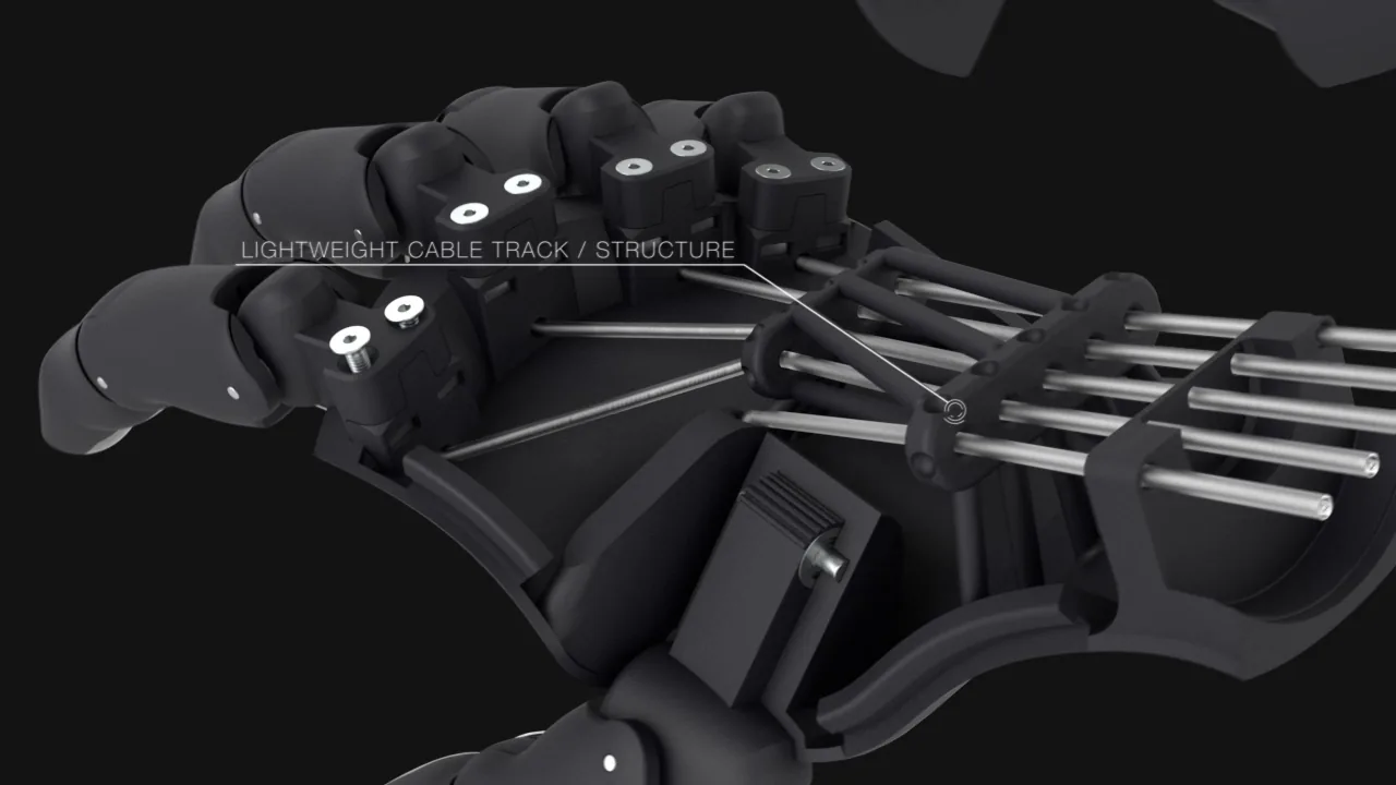 INOPRO hand — lightweight cable track and structure