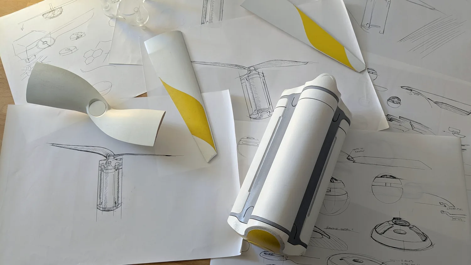 PARAGON — paper rotor-blade mockups and sketches