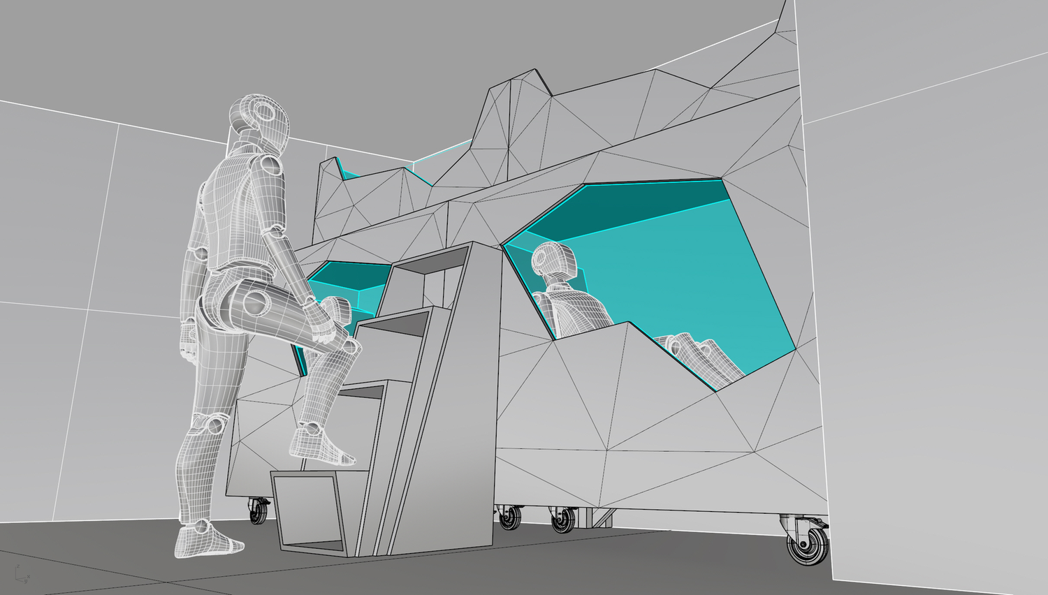 ChillBox seating — parametric render